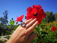 Sovereign of Lightning - Mood Ring - 20 mm - Sterling Silver 925 - AAA Crystal Quartz