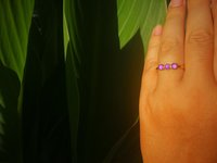 Three Wishes - Mood Ring - 4 mm - 24k Gold Plated Sterling Silver 925 - AAA Crystal Quartz