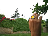 Silver Sunrise of Beauty - Mood Ring - 20 mm - Sterling Silver 925