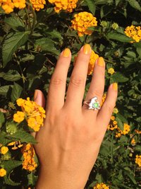 Princess of the Ocean - Mood Ring - Adjustable - 5 mm - Sterling Silver 925