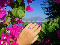 Princess of Blossoms - Mood Ring - 6 mm - Sterling Silver 925