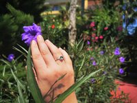 Blush of Attraction - Mood Ring - 6 mm - Sterling Silver 925 - AAA Crystal Quartz