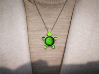 Divine Turtle - Mood Pendant - Sterling Silver 925 - AAA Crystal Quartz