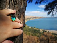 Lord of Lightning - Mood Ring - 15 mm - Gold Plated Sterling Silver 925 - AAA Crystal Quartz