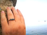 Three Wishes - Mood Ring - 4 mm - 24k Gold Plated Sterling Silver 925 - AAA Crystal Quartz