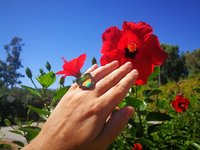 Sovereign of Lightning - Mood Ring - 20 mm - Sterling Silver 925 - AAA Crystal Quartz