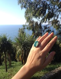 Silver Fountain of Youth - Mood Ring - 25x18 mm - Sterling Silver 925