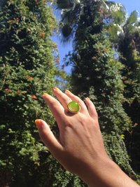 Golden Sun of Elegance - Mood Ring - 20 mm - 24K Gold Plated Sterling Silver 925