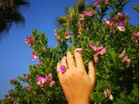 Golden Dream - Mood Ring - 16 mm - 24K Gold Plated Sterling Silver 925