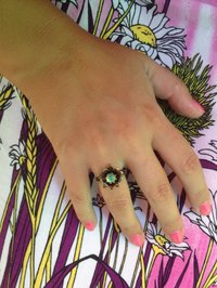 Secret Princess of the Flower Kingdom - Mood Ring - Adjustable - 6 mm - Brass