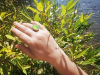 Royal Mood - Mood Ring - Adjustable - 18x13 mm - Stainless Steel