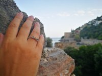 Three Wishes - Mood Ring - 4 mm - Sterling Silver 925 - AAA Crystal Quartz
