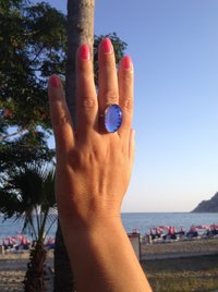 Queen of Colors - Mood Ring - 25x18 mm - Sterling Silver 925