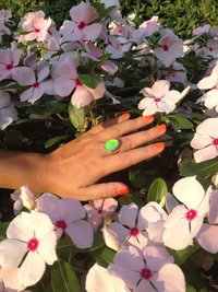 Silver Blossom of Light - Mood Ring - Adjustable - 18x13 mm - Sterling Silver 925