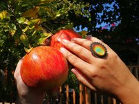 Queen of Zanzibar - Mood Ring - Adjustable - 25x18 mm - Brass