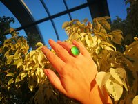 Queen of Heavenly Delight - Mood Ring - 20x15 mm - Sterling Silver 925 (pure or gold plated) - AAA Crystal Quartz