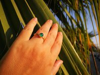 Blush of Attraction - Mood Ring - 6 mm - Gold Plated Sterling Silver 925 - AAA Crystal Quartz