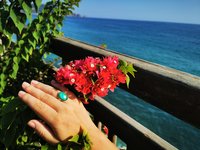 Golden Messenger of Glory - Mood Ring - 20x15 mm - Sterling Silver 925 - 24k Gold Plated - AAA Crystal Quartz faceted