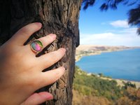 World of Crystal Stars - Mood Ring - 15 mm - Sterling Silver 925 (pure or gold plated) - AAA Crystal Quartz