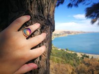 World of Crystal Stars - Mood Ring - 15 mm - Sterling Silver 925 (pure or gold plated) - AAA Crystal Quartz