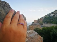 Three Wishes - Mood Ring - 4 mm - Sterling Silver 925 - AAA Crystal Quartz