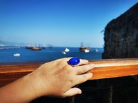 Silver Mirror of Beauty - Mood Ring - 30x20 mm - Sterling Silver 925