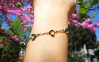 Venus of the Seven Skies - Mood Bracelet - 6 mm - Stainless Steel - AAA Crystal Quartz faceted