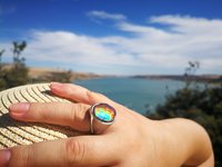 King of Gentlemen - Mood Ring - 18x13 mm - Stainless Steel - faceted AAA Crystal Quartz