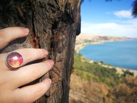 World of Crystal Stars - Mood Ring - 15 mm - Sterling Silver 925 (pure or gold plated) - AAA Crystal Quartz