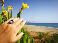 Sun of Antares - Mood Ring - 14 mm - Sterling Silver 925 - AAA Crystal Quartz