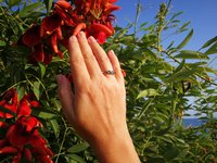 Three Wishes - Mood Ring - 4 mm - Sterling Silver 925 - AAA Crystal Quartz