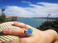 King of Gentlemen - Mood Ring - 18x13 mm - Stainless Steel - faceted AAA Crystal Quartz