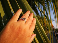 Blush of Attraction - Mood Ring - 6 mm - Sterling Silver 925 - AAA Crystal Quartz