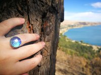World of Crystal Stars - Mood Ring - 15 mm - Sterling Silver 925 (pure or gold plated) - AAA Crystal Quartz