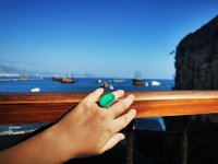 Silver Mirror of Beauty - Mood Ring - 30x20 mm - Sterling Silver 925