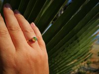 The Little Lord - Mood Ring - 6 mm - 24k Gold Plated Sterling Silver 925 - AAA Crystal Quartz