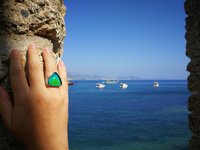 Sovereign of Lightning - Mood Ring - 20 mm - Sterling Silver 925 - AAA Crystal Quartz