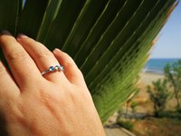 Three Wishes - Mood Ring - 4 mm - Sterling Silver 925 - AAA Crystal Quartz