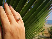 The Little Lord - Mood Ring - 6 mm - 24k Gold Plated Sterling Silver 925 - AAA Crystal Quartz