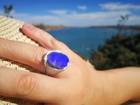 King of Gentlemen - Mood Ring - 18x13 mm - Stainless Steel - faceted AAA Crystal Quartz