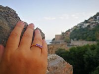 Three Wishes - Mood Ring - 4 mm - 24k Gold Plated Sterling Silver 925 - AAA Crystal Quartz