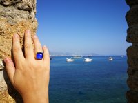 Northern Lights - Mood Ring - 15 mm - Gold Plated Sterling Silver 925 - AAA Crystal Quartz