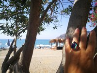 Sovereign of Lightning - Mood Ring - 20 mm - Gold Plated Sterling Silver 925 - AAA Crystal Quartz