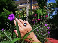 Sun of Antares - Mood Ring - 14 mm - Gold Plated Sterling Silver 925 - AAA Crystal Quartz