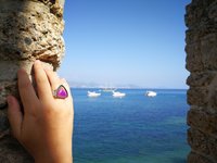 Sovereign of Lightning - Mood Ring - 20 mm - Sterling Silver 925 - AAA Crystal Quartz