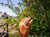 Silver Ring of Wishes - Mood Ring - 25x18 mm - Sterling Silver 925