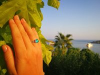 Blush of Attraction - Mood Ring - 6 mm - Sterling Silver 925 - AAA Crystal Quartz