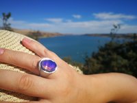 King of Gentlemen - Mood Ring - 18x13 mm - Stainless Steel - faceted AAA Crystal Quartz