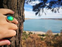 Queen of Heavenly Delight - Mood Ring - 20x15 mm - Sterling Silver 925 (pure or gold plated) - AAA Crystal Quartz