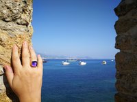 Northern Lights - Mood Ring - 15 mm - Gold Plated Sterling Silver 925 - AAA Crystal Quartz